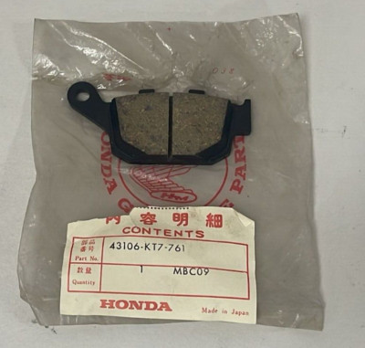 HONDA XRV750 AFRICA TWIN 1990-1992 REAR BRAKE PAD # 43106-KT7-761 OEM (622)TI