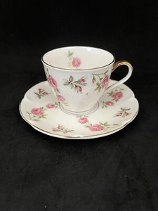 Theodore Haviland New York “Delaware” Demitasse Cup & Saucer Gold Accents