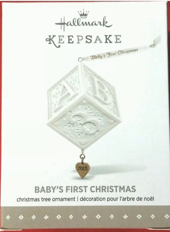 HALLMARK 2015 Ornament BABY'S FIRST CHRISTMAS New Porcelain