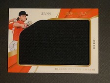 2018 Panini Immaculate DILLON PETERS Jumbo Jersey Card /99 Miami Marlins IJ-DP