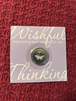 Wishful Thinking Coin on Card ~Wishing you a Beautiful life for now and forever
