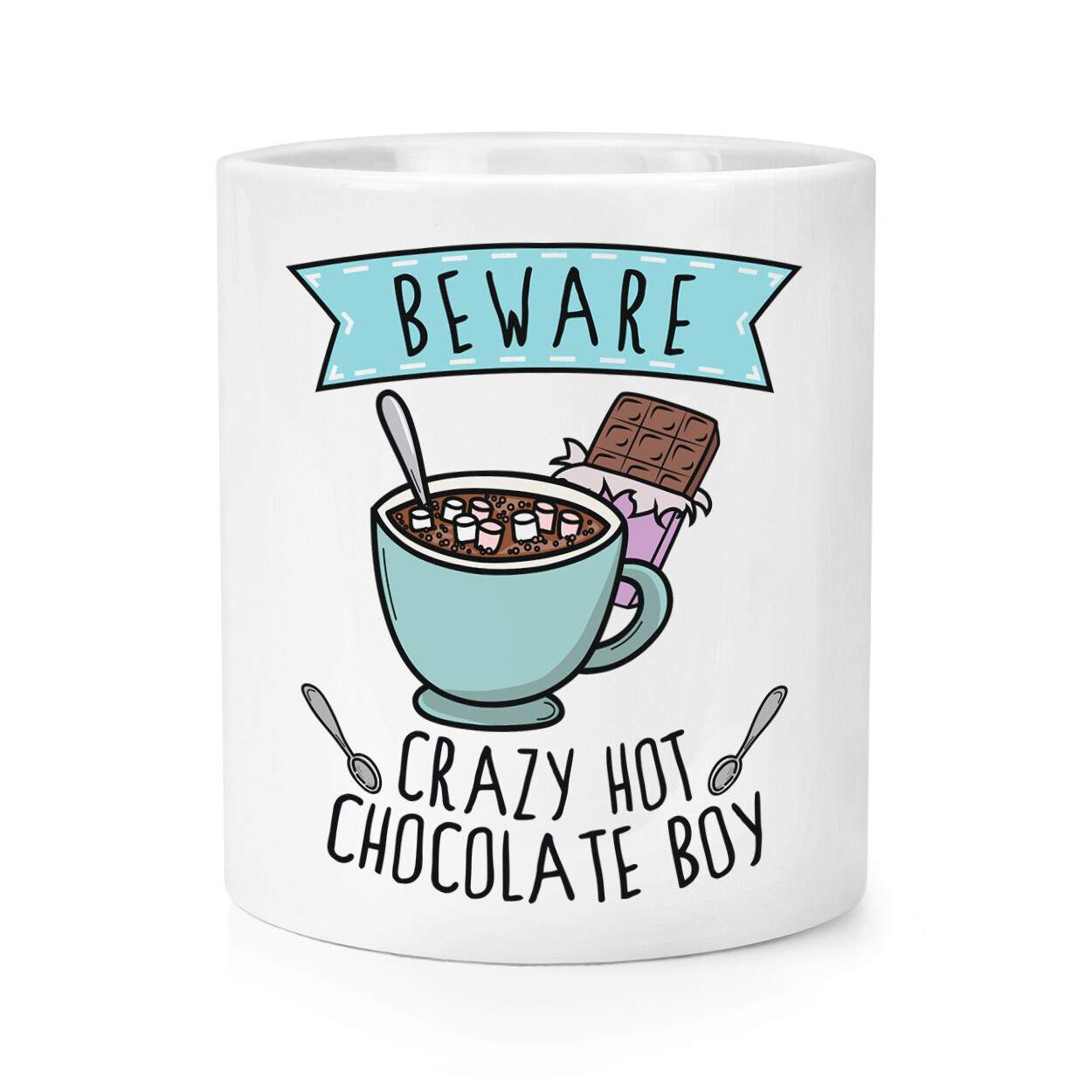 Beware Pazzo Cioccolata Calda Ragazzo Trucco Pennello Matita Pentola Scherzo Son