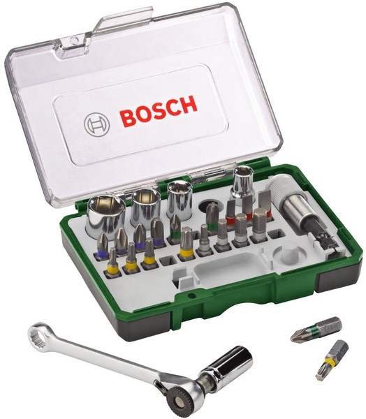 Bosch 2607017160 Professional 27 Pcs Mini Ratchet Socket Screwdriver