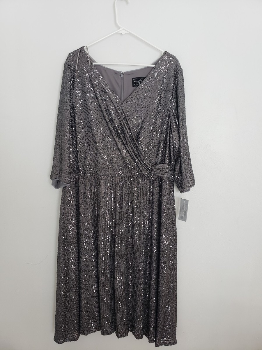 Alex Evenings Women's Size 3/4 Sleeve Sequin A-line Party Dress 22W ( read descr | eBay Alex Evenings Women's Size 3/4 Sleeve Sequin A-line Party Dress 22W ( read descr | eBay