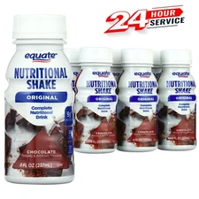 Equate Original Nutritional Shake, Chocolate, 8 Fl Oz, 6 Count