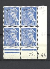 241 coin daté type MERCURE YT 657  tirage du 22-02-1944 neuf *