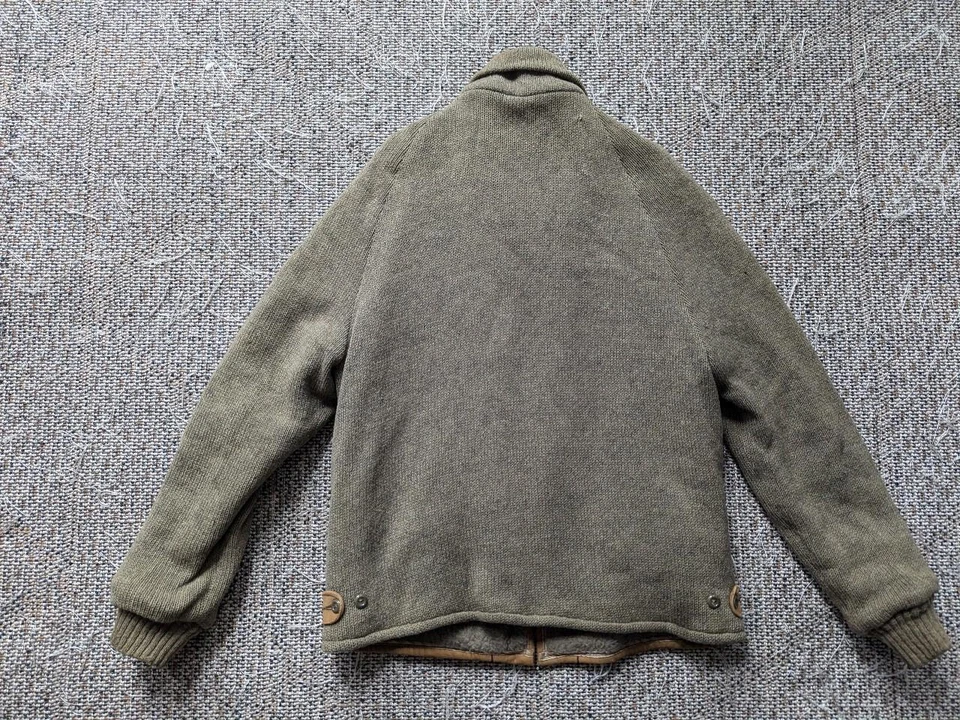 Suéter vintage años 50 CAR CLUB cárdigan 40 cuero lana ROCKABILLY chaqueta Foto 2 de 4