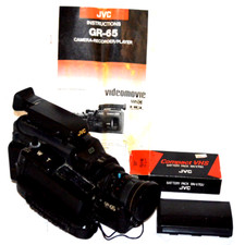 JVC GR-65 Camera Recorder VHS Player Camcorder With Manual For Parts  Batteries