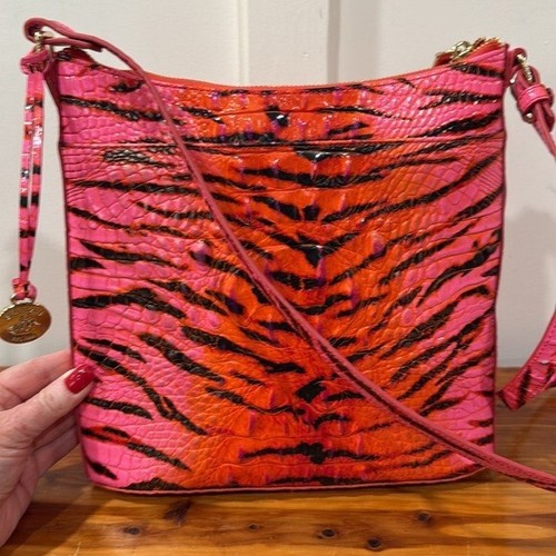 NEW Brahmin Katie Pink Feline Ombre Melbourne Crossbody - Picture 8 of 16
