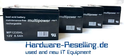 4x Multipower Akkupack MP1235HL 12V / 8,5Ah Hochstrom - Longlife ~ RBC8