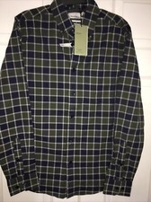 Goodfellow  Co Mens Button Up Shirt Slim Fit Mountain Spruce Long Sleeve Small