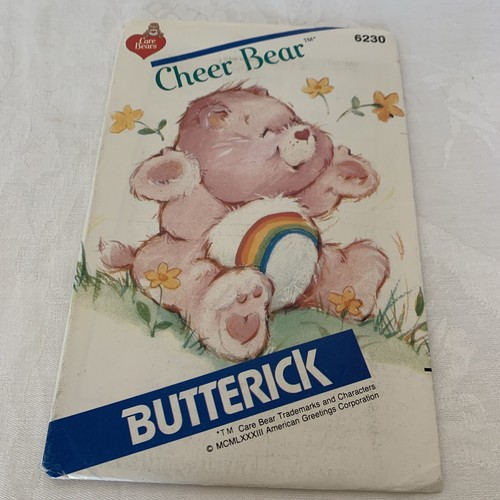 Care Bear Cheer Bear Pattern Butterick 6230 Vintage Uncut STUFFED TOY ANIMAL