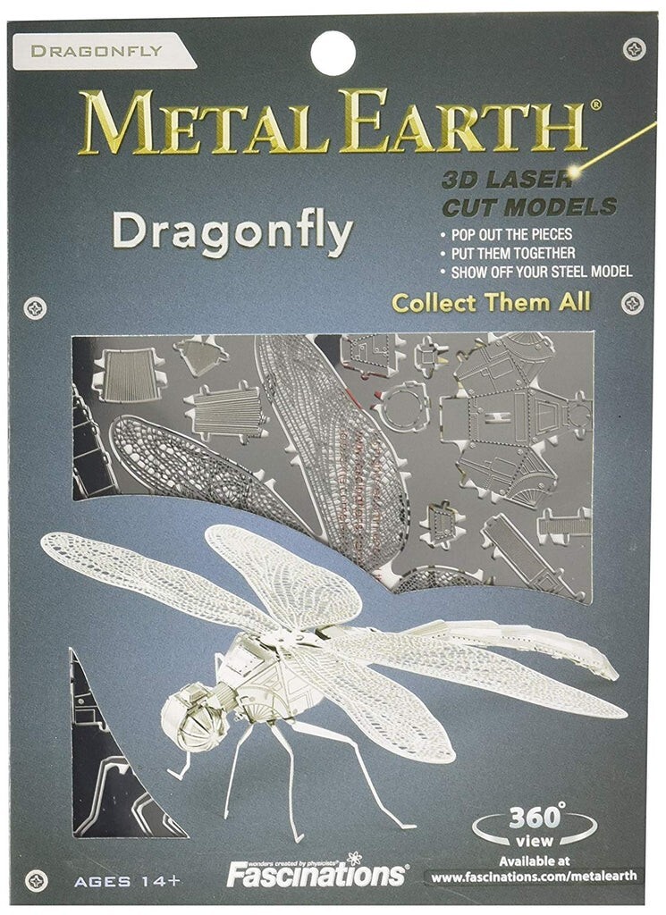3D Metal Dragonfly Metal Earth Dragonfly 3D Metal Model Kit - DIY Laser ...
