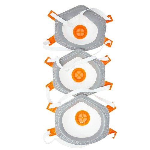 3 Stk. FFP3 Atemschutzmasken mit Ventil Filtermasken Staubmaske - Bild 3 von 4