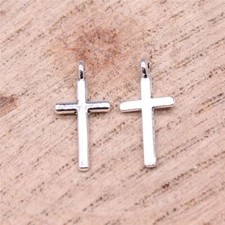 600 Pcs Tibetan Silver Cross Charms Pendant 16x7MM DIY Jewelry Making C15251