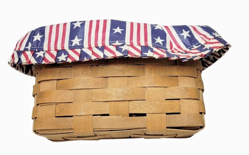 Longaberger 1984 All American USA Red White Blue Fabric Wall Hanging Basket - Picture 3 of 8
