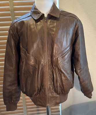 Philippe Monet　レザー フライトジャケット　90s　古着 s-l400.jpg