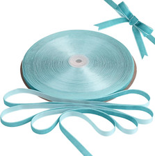 Light Blue Velvet Ribbon, 3/8 Inch X 30Yds Single Face Velvet Ribbon for Gift Wr