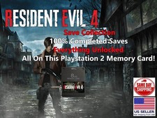 Resident Evil 4 PlayStation 2 Memory Card 100 Unlocked Completed Saves