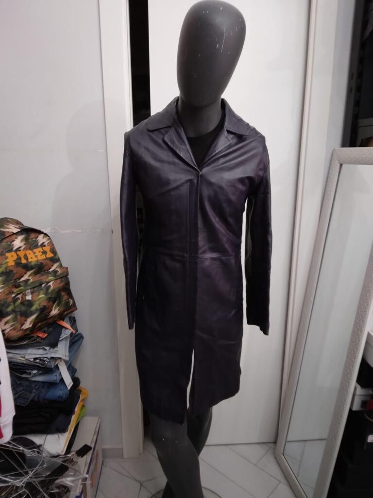 Conbipel Chaqueta Real Piel Usado Hombre Talla 46 Color Berenjena XYC737L