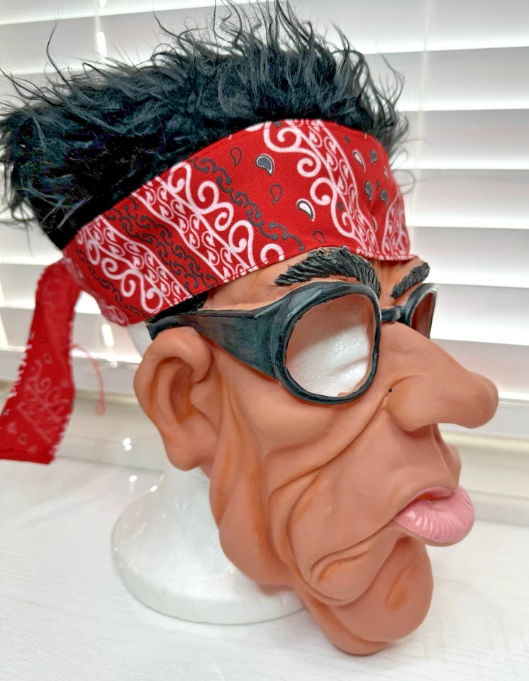 RED BANDANA ROCKER MASK FUN WORLD DIV RN 88490 HALLOWEEN COSPLAY (D1) - Image 3 of 4