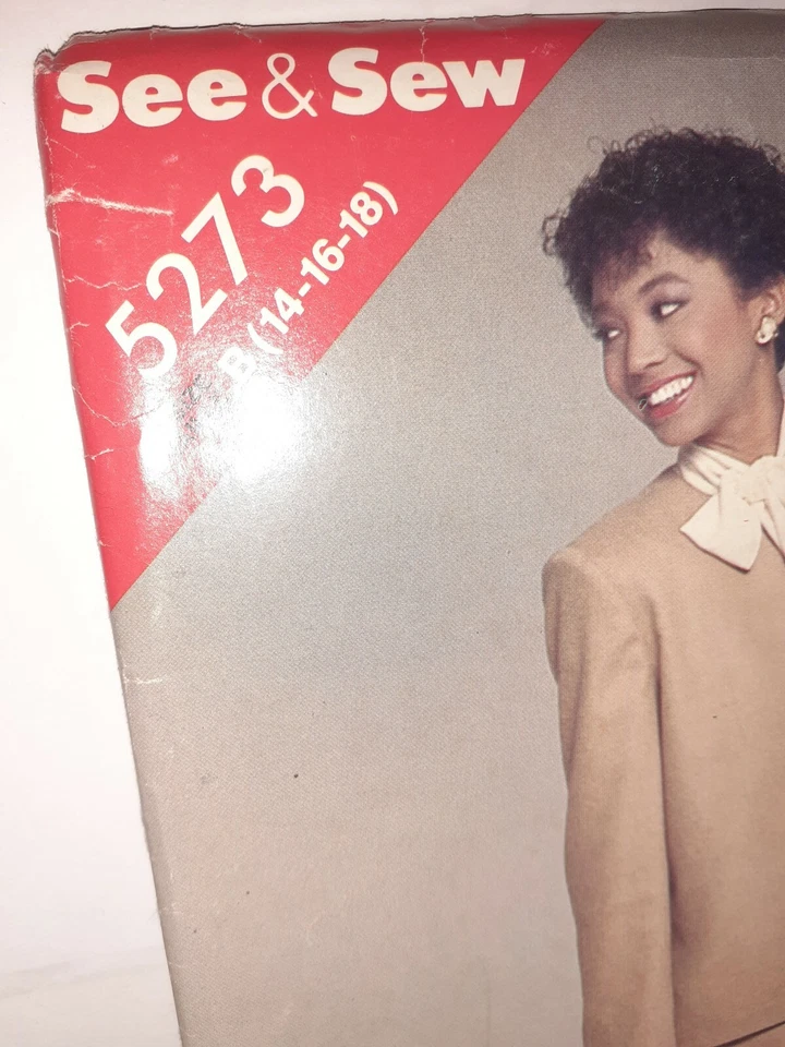 Butterick See & Sew 5273 Blazer Jacket Skirt Sewing Pattern Ladies 14 16 18 UC - Image 2 of 4