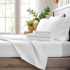 Bamboo Bay 4 Piece Queen Size Sheet Set, 100 Viscose Made from Bamboo