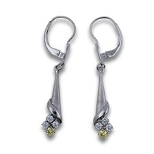 Ohrringe 333 Gold 8 Karat Weißgold Ohrschmuck Damen Ohrhänger Wert 390,-