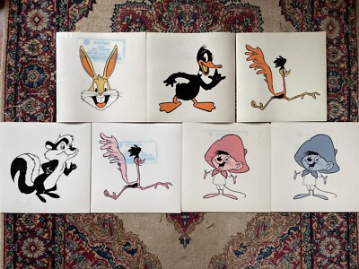 Vintage Looney Tunes Collectible Amtico Vinyl Tile Bugs Speedy Pepe Daffy 