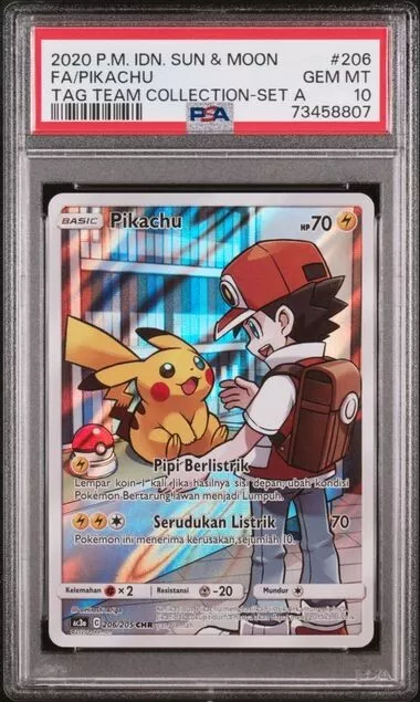 Ash Red Pikachu ex pokemon card