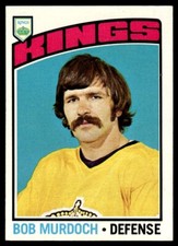 1976-77 Topps Hockey Card Bob Murdoch Los Angeles Kings #74 NM