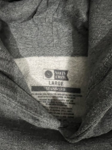 Salty Crew Fish Logo Pullover Hoodie Size Large Sink Swim Fishing - Picture 4 of 8