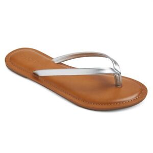 flip flop wedge silver