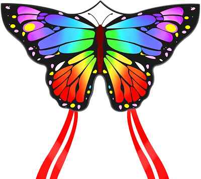 Colorful Butterfly Kite for Kids & Adults Outdoor Toys Easy to Fly for Beginners