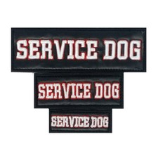 3D Embroidered Service Dog Patch Label Tag For Dog Harness Collar Vest