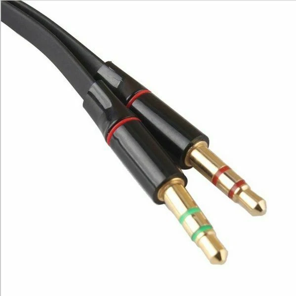 3,5 mm 1 hembra a 2 macho cable divisor en Y F L/R micrófono de audio micrófono MIC PC auriculares - Imagen 3 de 4