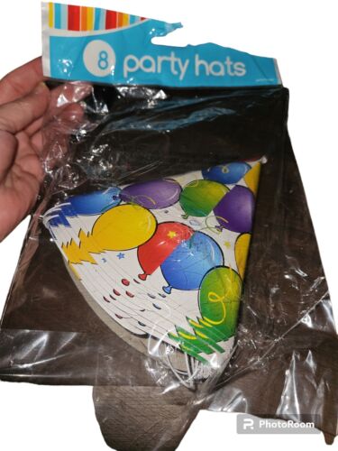 Happy Birthday Party Hats 8 ct NEW...c1