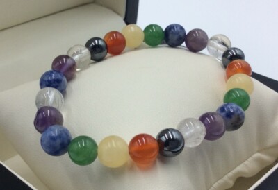 ATEMBERAUBENDES NATÜRLICHES MULTI EDELSTEIN SODALITH JADEIT QUARZ UND AMETHYST STRETCH ARMBAND