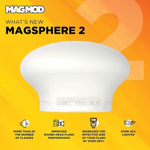 MagSphere 2 Flash Modifier - Versatile Magnetic Light Diffuser for Photographers - Picture 6 of 8