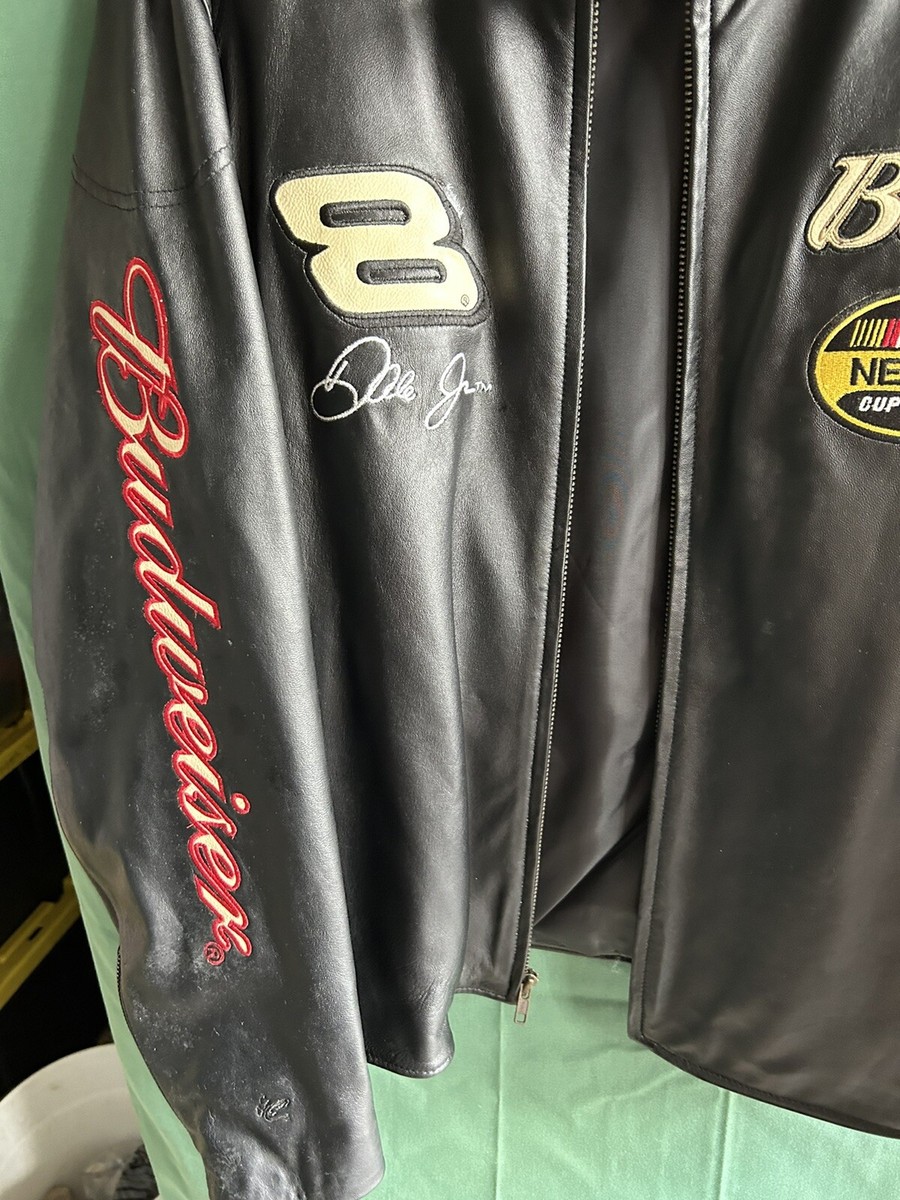 Vintage Dale Earnhardt Jr #8 Chase Wilsons Leather Budweiser NASCAR XL  Jacket