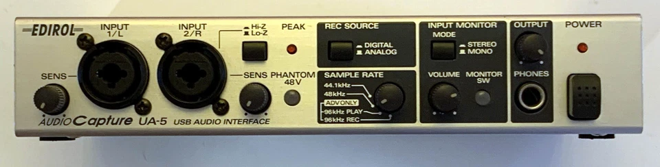 Roland EDIROL UA-5 USB Digital Audio Capture Device 24bit 96kHz in VG Condition - Image 2 of 4