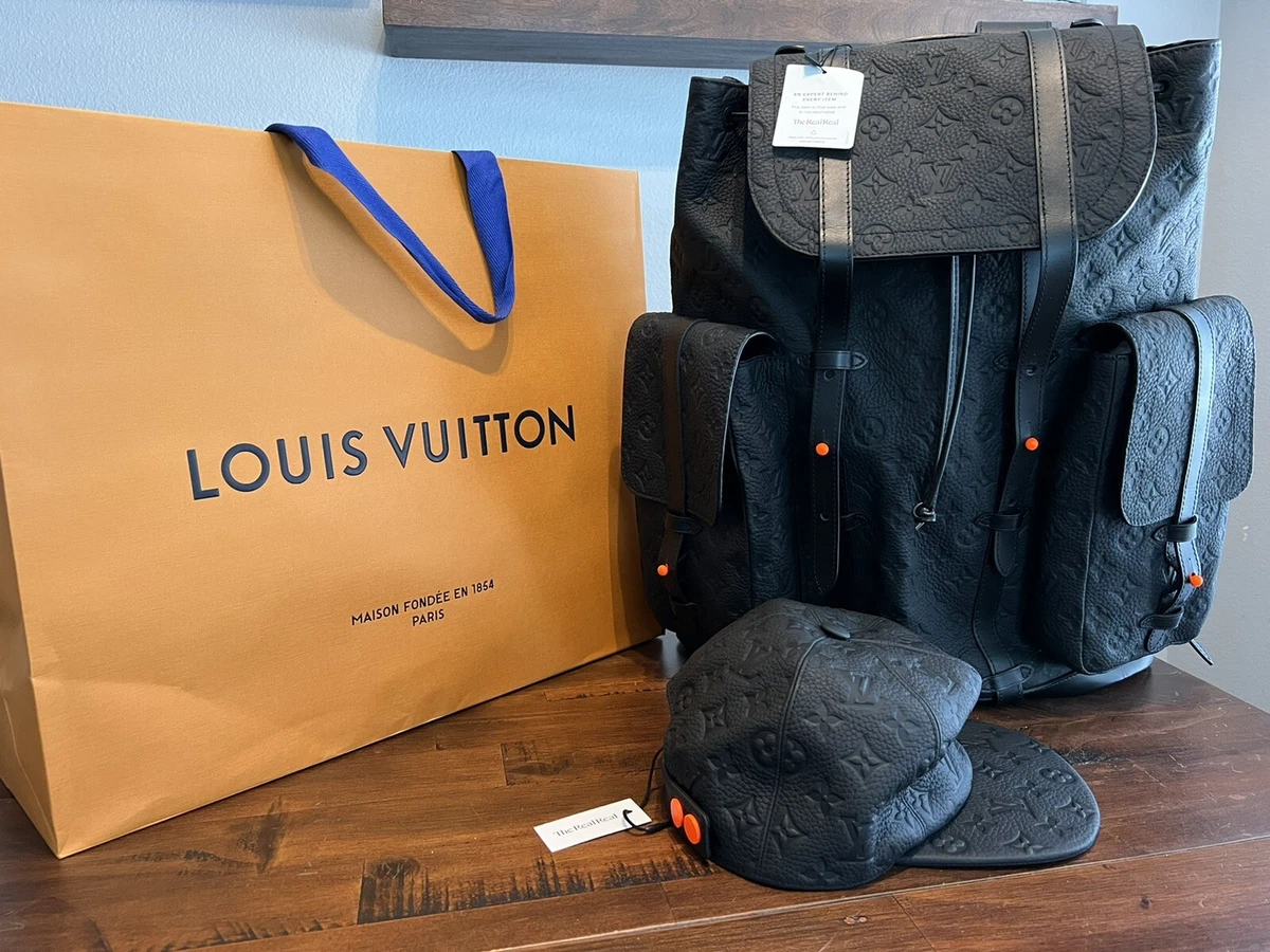 Louis Vuitton Christopher Backpack & Hat Taurillon Leather GM Virgil Abloh