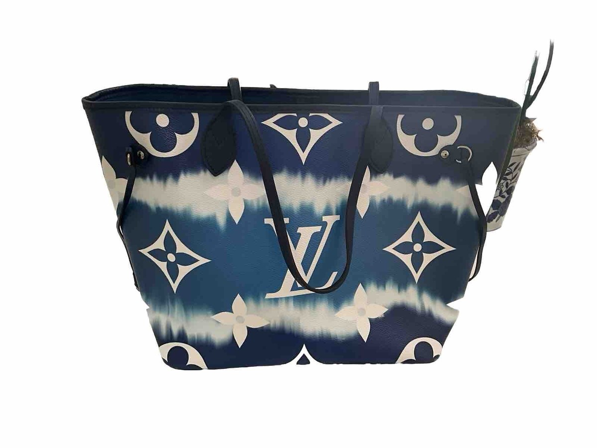 blue tie dye louis vuitton bag