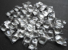 78 Clear Glass Cabochons 1" Domed Flat Back In Plastic 2 per pack Jewelry Making
