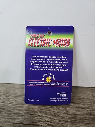 School Science 10 Minute Project Make An Electric Motor Kit Hobby By Troll - Picture 2 of 3