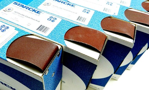 Starcke Shop Roll 1-1/2" x 55 Yards Aluminum Oxide Handy Rolls 400 Grit Germany - Picture 6 of 12