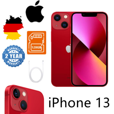 NEU Apple iPhone 13 - 128GB - ROT (Ohne Simlock) (Dual-SIM)  24 Monate Garantie