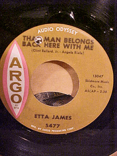ETTA JAMES 45 RPM RECORD Breaking Point That Man Belongs Back Here With ME 5477 - Picture 3 of 3