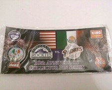1999 Opening Day Mexico Colorado Rockies vs Padres Lapel Pin Pinkback Coca Cola
