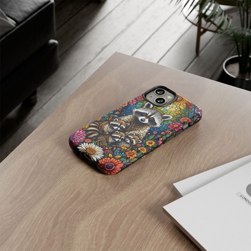 Colorful Raccoon iPhone Case, Tough Cases, Animal Lover Gift, Baby Racoons Cute - Picture 66 of 106